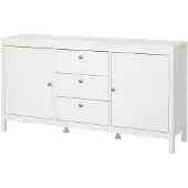 Ebuy24 Madrid dressoir 2 deuren 3 laden wit.