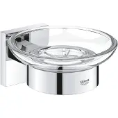 GROHE QuickFix Start Cube - Zeepschaal met houder, glas/chroom 41096000