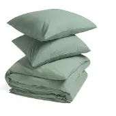 Yumeko Dekbedovertrek set Percal Katoen 240x220 Groen - Eco, Bio & Fairtrade