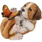 Clayre & Eef Bruine Decoratie hond 14*9*10 cm 6PR3363