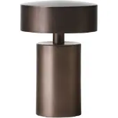 Audo Copenhagen Audo tafellamp Column oplaadbaar, IP44, brons Column, dimbaar, brons / oud-messing, Woon-/ Eetkamer, Aluminium, Design