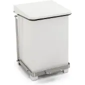 Huismerk Industriële Pedaalemmer Wit 27L