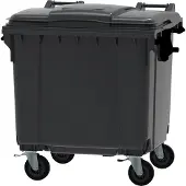HygieneShopBasics Container 1100 liter vlak deksel grijs