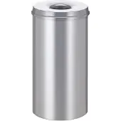 Probbax Prullenbak zelfdovend 50 L zilverkleurig