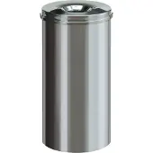 Huismerk Vlamdovende Papierbak Zilver RVS 50L