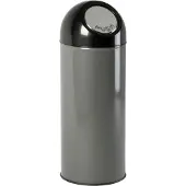 Huismerk Afvalbak Met Pushdeksel Metallic Zilver 55L