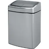 Brabantia Touch Bin Rechthoekig 10 Liter Matt Steel Fingerprint Proof