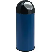Huismerk Afvalbak Met Pushdeksel Blauw 55L