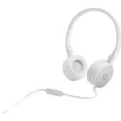 HP H2800, Kabel, Gesprekken/muziek, 125 g, Hoofdtelefoon met microfoon, Zilver, Wit
