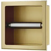 Boss & Wessing Toiletrolhouder Inbouw BWS Milan Zonder Klep Geborsteld Messing