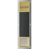 Boss & Wessing Toiletrolhouder Zonder Klep en Reserverolhouder Inbouw BWS Milan Geborsteld Messing