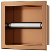 Boss & Wessing Toiletrolhouder Inbouw BWS Milan Zonder Klep Geborsteld Brons Koper