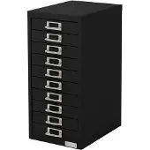 ML-Design Archiefkast Marcus | staal zwart 28x38x60 cm wandkasten | NADUVI