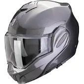 Scorpion Exo-Tech Evo Pro Solid Metallic Grijs Systeemhelm Maat 2XL
