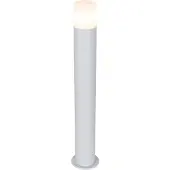 QAZQA Staande buitenlamp wit met opaal witte kap 70 cm - Odense