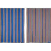 Mette Ditmer Stripes Theedoek Pak Van 2 50x70 Cm - Keukenhanddoeken Katoen Blush - STRTEA53