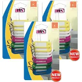 Artex Sleutellabels/sleutelhangers - 30x - multi kleuren - kunststof