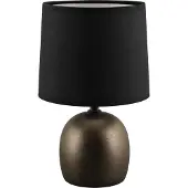 Strühm ATENA - Tafellamp - Nachtlamp - textiel Zwart - E14 Fitting