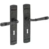 Intersteel deurklink Helena op schild SL72 oud grijs