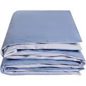 Yumeko Kinderdekbedovertrek Percal Katoen 120x150 Blauw - Eco, Bio & Fairtrade