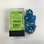 Chessex Feestelijke Waterlelie/wit Polydice Dobbelsteen Set (7 stuks)