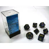 Chessex Twilight Gespikkelde Polydice Dobbelsteenset (7 stuks)