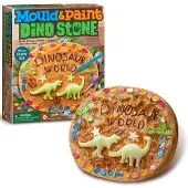 4M Knutselen - Giet En Verf - Dino Steen - Creatief Speelgoed - 5 Jaar