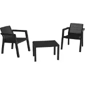 Toomax Riviera loungeset - 2 zitplaatsen en een tafel - antraciet