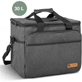 ForDig Koeltas XL Zwart (30 liter) - Gemaakt van 600D Polyester met PEVA-Voering - Ruimte voor 40 Blikjes of 20 Halve
