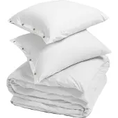 Yumeko Dekbedovertrek set Jersey Katoen 240x220 Wit - Eco, Bio & Fairtrade