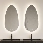 Gliss Design Badkamerspiegel gliss triton led verlichting met spiegelverwarming 110x60 cm