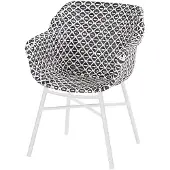 Hartman Tuinstoel Delphine Dining Chair Black Royal White