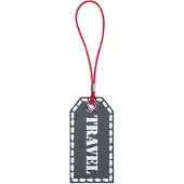 Vacavaliente - Bagage Label (by Paola Navone) - Gerecycled Leer - Grijs -