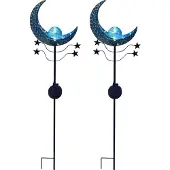 Luxform Tuinlamp Solar Stick Light Mandala Moon Blue (Set van 2)