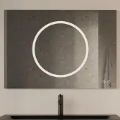 Gliss Design Badkamerspiegel Gliss Circe 80x70cm Horizontaal LED En Spiegelverwarming