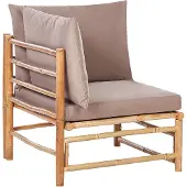 Beliani CERRETO - Tuinstoel-Beige-Bamboehout