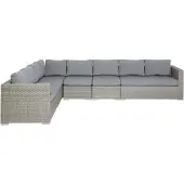 Beliani XXL - Loungeset-Grijs-PE rotan