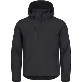Clique Softshell jas classic met capuchon 5XL / Zwart