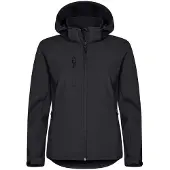 Clique Dames softshell jas Classic met capuchon S / Zwart