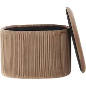 Beliani RICHLAND - Poef-Beige-Fluweel