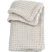 Meyco Baby Wafel Teddy ledikant deken - greige - 100x150cm - 2.0 TOG