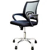 BRASQ OC100 Ergonomische Bureaustoel Zwart met Ademend Mesh - Bureaustoelen - In hoogte verstelbaar - Gaming stoel 49 x 47 x 87 cm
