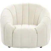 Beliani MALUNG - Fauteuil - Crème - Fluweel