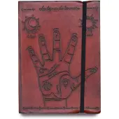 Ancient Wisdom Leren Notitieboek Palmistry - 18x13x2,5cm - Handgemaakt