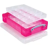Really Useful Box 4 liter met 2 dividers transparant helroze