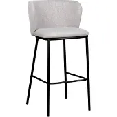Beliani MINA - Barkruk-Grijs-Polyester