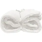 Unique living | lars coral fleece/suede plaid 150x200cm dove white