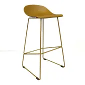 Bronx Barkruk Ellen geel Scandinavisch design 76 cm