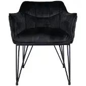 Bronx Velvet eetkamerstoel Jayron antraciet