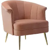 Livin24 Velvet fauteuil Amy roze